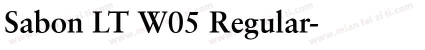 Sabon LT W05 Regular字体转换